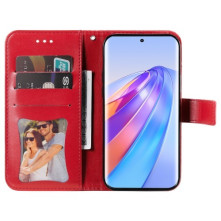 Dombornyomott  mintás notesztok Honor Magic5 Lite / Honor X9a telefonhoz - PIROS