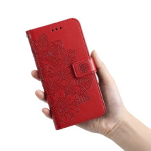 Dombornyomott  mintás notesztok Honor Magic5 Lite / Honor X9a telefonhoz - PIROS