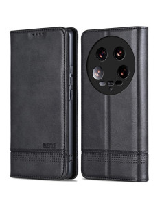Oldalra nyíló tok Xiaomi 14 Ultra telefonhoz - FEKETE