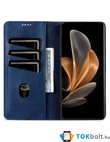 Oldalra nyíló tok Xiaomi 14 Ultra telefonhoz - KÉK