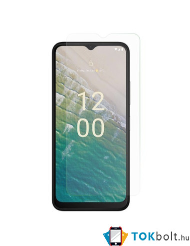 Kijelzővédő karcálló edzett üveg Nokia C32 típusú készülékhez - 1 db