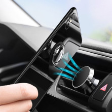 Univerzális mágneses 360 fokban forgatható mobiltelefon tartó, ujjgyűrűs, autóstartóhoz - RÓZSAARANY