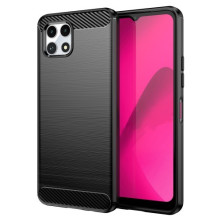 T-Mobile REVVL 7 karbon mintás tok - FEKETE