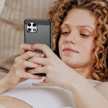 T-Mobile REVVL 7 karbon mintás tok - FEKETE
