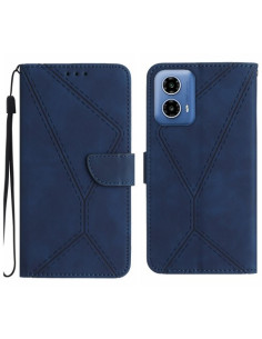 Oldalra nyíló tok Motorola Moto G34 telefonhoz - KÉK