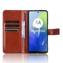 Oldalra nyíló tok Motorola Moto G04 telefonhoz - BARNA