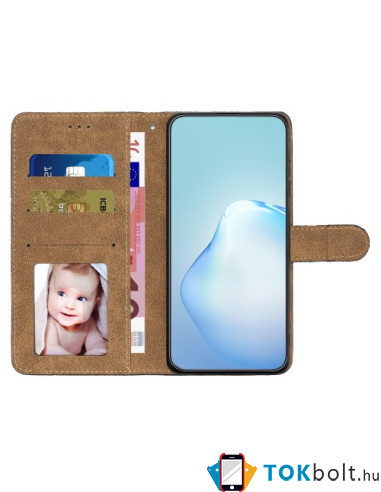 Oldalra nyíló tok Motorola Moto G13 / G23 / G53 telefonhoz - ZÖLD