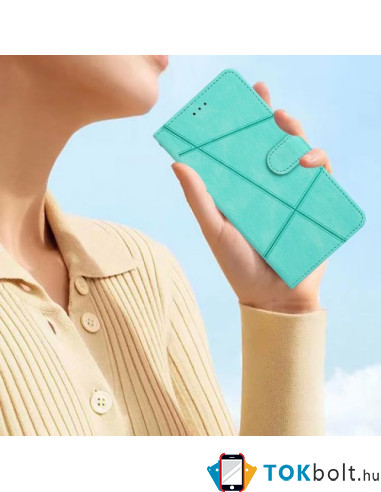 Oldalra nyíló tok Motorola Moto G13 / G23 / G53 telefonhoz - ZÖLD