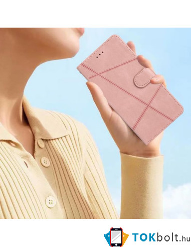 Oldalra nyíló tok Motorola Moto G13 / G23 / G53 telefonhoz - RÓZSAARANY