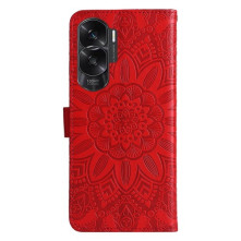Dombornyomott  mintás notesztok Honor 90 Lite telefonhoz - PIROS