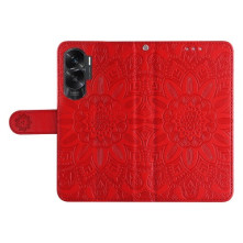 Dombornyomott  mintás notesztok Honor 90 Lite telefonhoz - PIROS