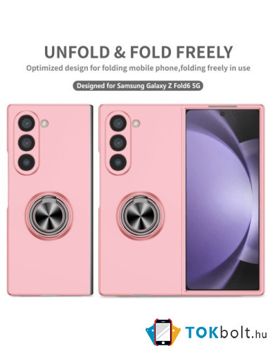 Gyűrűs telefontok Samsung Galaxy Z Fold6 készülékhez - RÓZSASZÍN