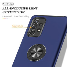Kemény műanyag és rugalmas TPU hibrid tok Samsung Galaxy A52 4G/5G / A52s 5G telefonhoz - KÉK