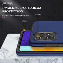 Kemény műanyag és rugalmas TPU hibrid tok Samsung Galaxy A52 4G/5G / A52s 5G telefonhoz - KÉK