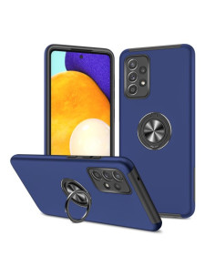 Kemény műanyag és rugalmas TPU hibrid tok Samsung Galaxy A52 4G/5G / A52s 5G telefonhoz - KÉK