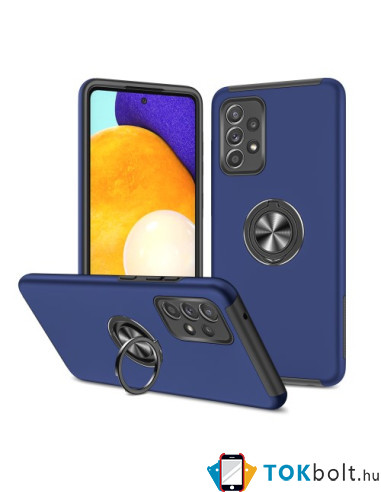 Kemény műanyag és rugalmas TPU hibrid tok Samsung Galaxy A52 4G/5G / A52s 5G telefonhoz - KÉK