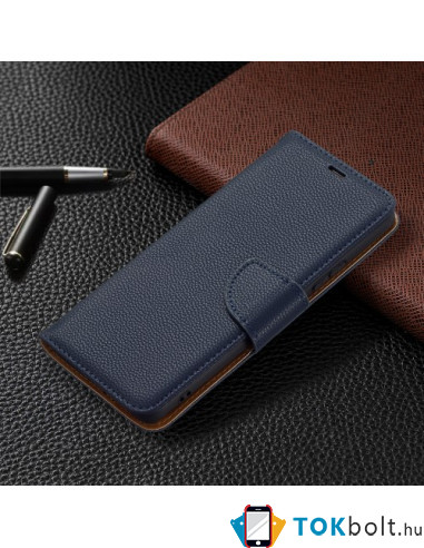 Oldalra nyíló tok Xiaomi Redmi Note 10 Pro / Redmi Note 10 Pro Max telefonhoz - KÉK
