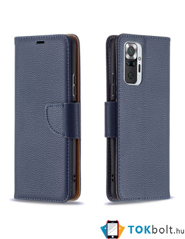 Oldalra nyíló tok Xiaomi Redmi Note 10 Pro / Redmi Note 10 Pro Max telefonhoz - KÉK