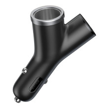 Baseus Y autós töltő 2x USB + szivargyújtó aljzat 3.4A (CCALL-YX01) - FEKETE