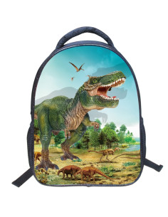 Bölcsis, ovis hátizsák cipzárral - 36 x 30 x 13 cm - DÍNÓS - ZZ12 - DINOSZAURUSZOK