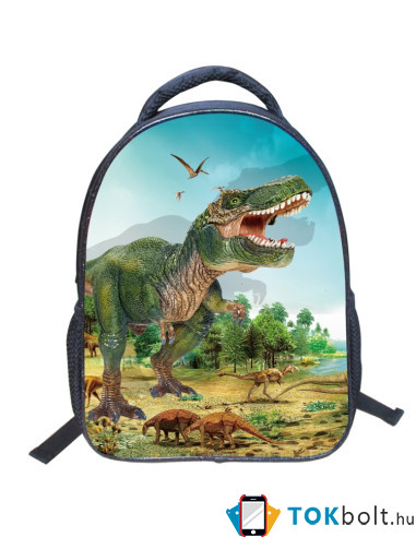 Bölcsis, ovis hátizsák cipzárral - 36 x 30 x 13 cm - DÍNÓS - ZZ12 - DINOSZAURUSZOK