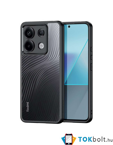DUX DUCIS AIMO tok rugalmas TPU keret és kemény műanyag hátlappal Xiaomi Redmi Note 13 Pro 5G telefonhoz - FEKETE