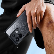DUX DUCIS AIMO tok rugalmas TPU keret és kemény műanyag hátlappal Xiaomi Redmi Note 13 Pro 5G telefonhoz - FEKETE