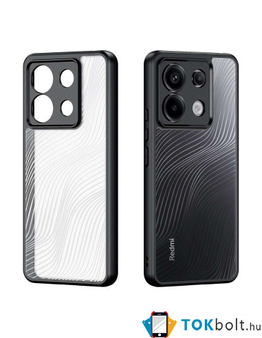 DUX DUCIS AIMO tok rugalmas TPU keret és kemény műanyag hátlappal Xiaomi Redmi Note 13 Pro 5G telefonhoz - FEKETE