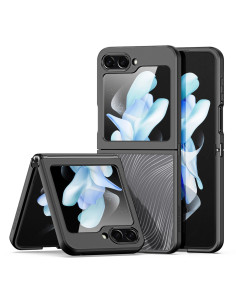 DUX DUCIS AIMO tok rugalmas TPU keret kemény hátlap Samsung Galaxy Z Flip5 telefonhoz - FEKETE