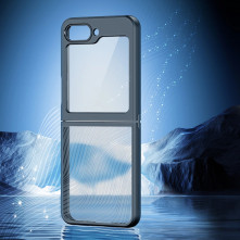 DUX DUCIS AIMO tok rugalmas TPU keret kemény hátlap Samsung Galaxy Z Flip5 telefonhoz - FEKETE