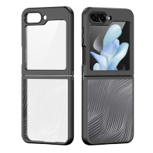 DUX DUCIS AIMO tok rugalmas TPU keret kemény hátlap Samsung Galaxy Z Flip5 telefonhoz - FEKETE