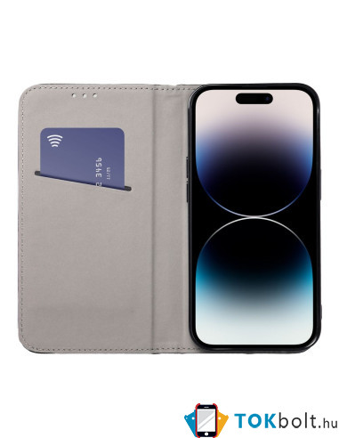 SMART MAGNETO oldalra nyíló tok Honor 200 Lite telefonhoz - FEKETE