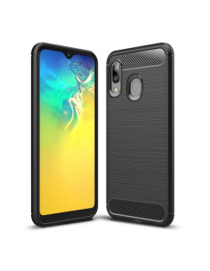 Samsung Galaxy A20e karbon mintás tok - FEKETE