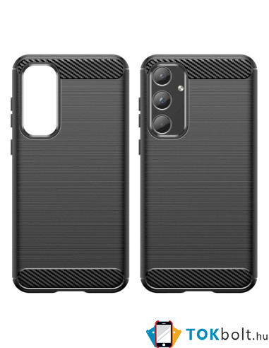 Samsung Galaxy A55 karbon mintás tok - FEKETE