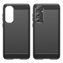 Samsung Galaxy A55 karbon mintás tok - FEKETE