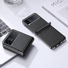 DUX DUCIS BRIL tok rugalmas TPU keret kemény hátlap Samsung Galaxy Z Flip4 telefonhoz - FEKETE