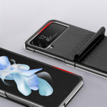 DUX DUCIS BRIL tok rugalmas TPU keret kemény hátlap Samsung Galaxy Z Flip4 telefonhoz - FEKETE