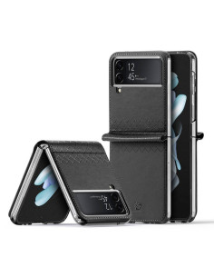 DUX DUCIS BRIL tok rugalmas TPU keret kemény hátlap Samsung Galaxy Z Flip4 telefonhoz - FEKETE