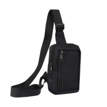 Mellkas táska, Crossbody átlós válltáska férfiaknak - Méret: 9 x 15 cm - FEKETE