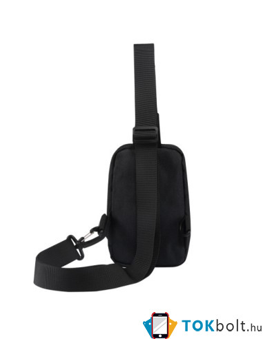 Mellkas táska, Crossbody átlós válltáska férfiaknak - Méret: 9 x 15 cm - FEKETE