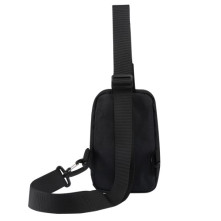 Mellkas táska, Crossbody átlós válltáska férfiaknak - Méret: 9 x 15 cm - FEKETE