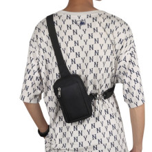 Mellkas táska, Crossbody átlós válltáska férfiaknak - Méret: 9 x 15 cm - FEKETE