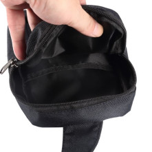 Mellkas táska, Crossbody átlós válltáska férfiaknak - Méret: 9 x 15 cm - FEKETE