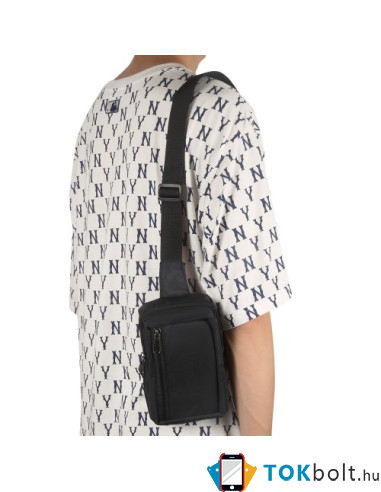 Mellkas táska, Crossbody átlós válltáska férfiaknak - Méret: 9 x 15 cm - FEKETE