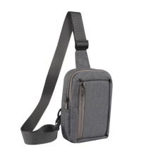 Mellkas táska, Crossbody átlós válltáska férfiaknak - Méret: 12 x 18 cm - SZÜRKE