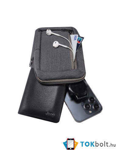 Mellkas táska, Crossbody átlós válltáska férfiaknak - Méret: 12 x 18 cm - SZÜRKE