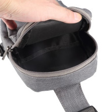 Mellkas táska, Crossbody átlós válltáska férfiaknak - Méret: 12 x 18 cm - SZÜRKE