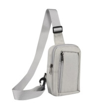 Mellkas táska, Crossbody átlós válltáska férfiaknak - Méret: 12 x 18 cm - BÉZS