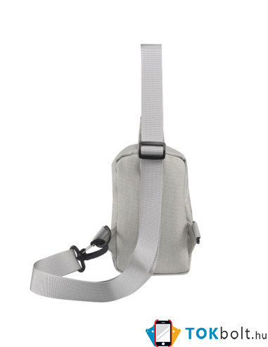 Mellkas táska, Crossbody átlós válltáska férfiaknak - Méret: 12 x 18 cm - BÉZS