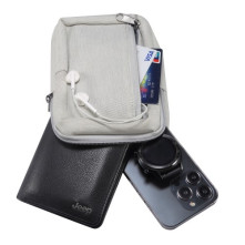 Mellkas táska, Crossbody átlós válltáska férfiaknak - Méret: 12 x 18 cm - BÉZS